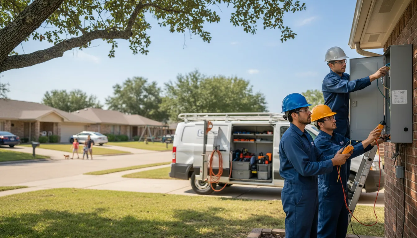 Certified electrician providing emergency electrical services in Ben Franklin, TX